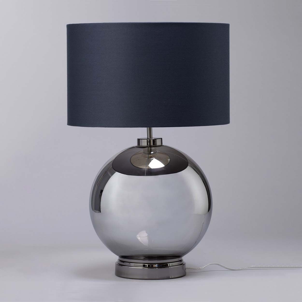 Cascade Lighting Nico Large Glass Table Lamp Black Nickel