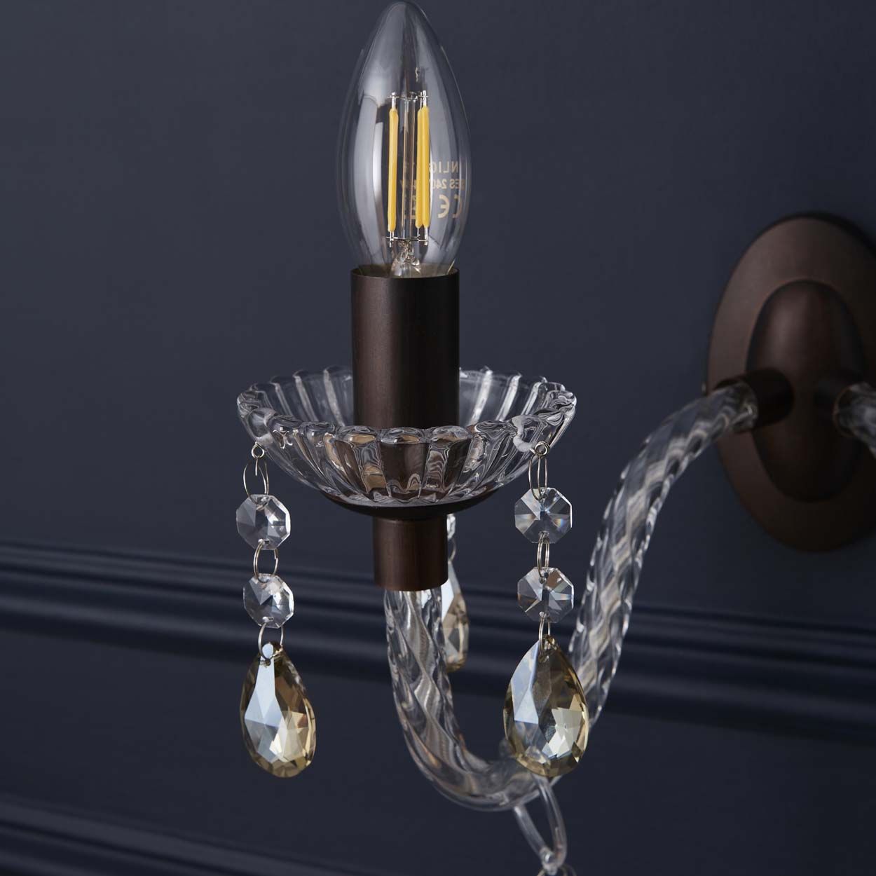 Cascade Lighting Abbey 2 Light Wall Lamp Bronze