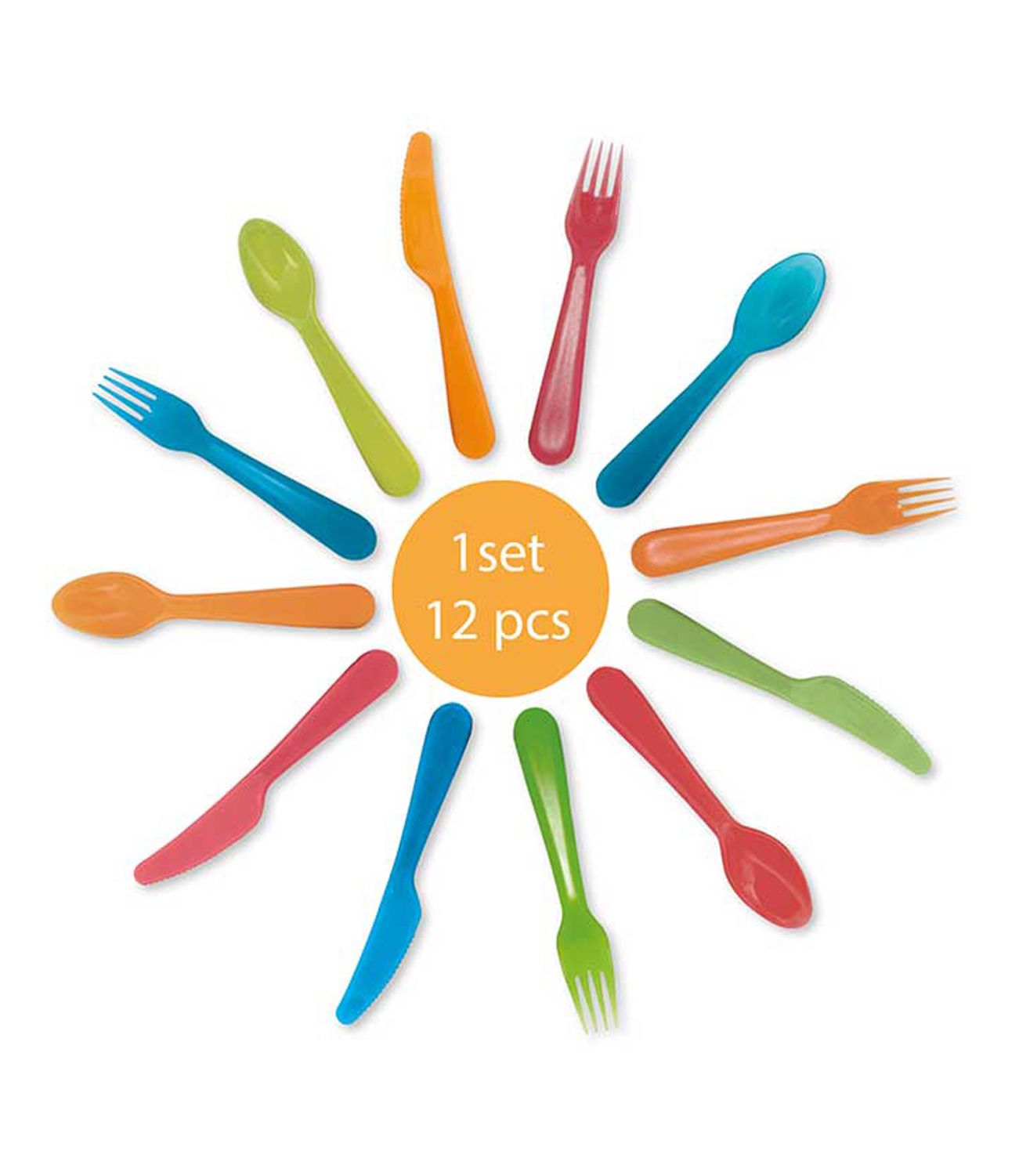 Reusable Coloured Cutlery 4 Pack