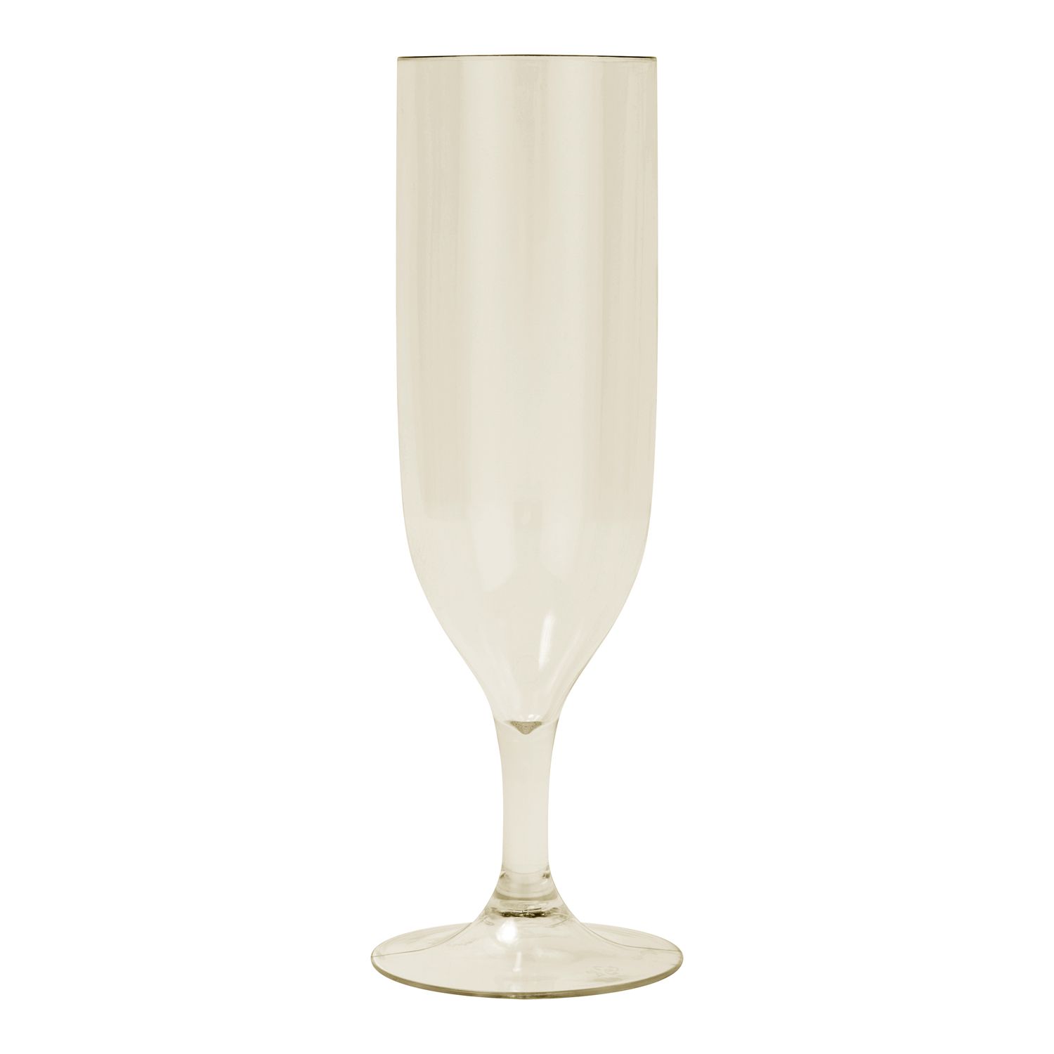 Reusable Gold Champagne Glass Clear 2 Pack