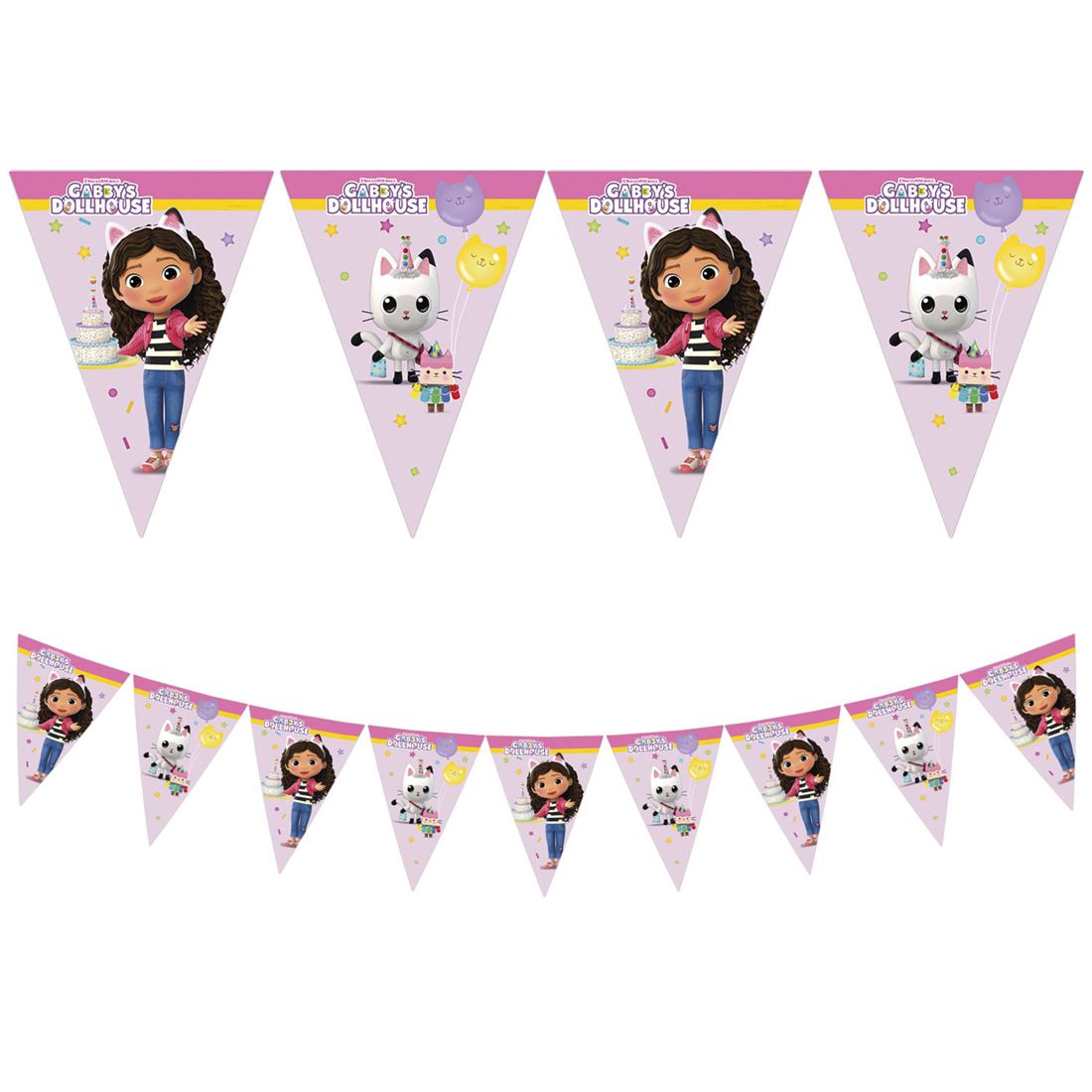 Gabbys Dollhouse Party Flag Bunting
