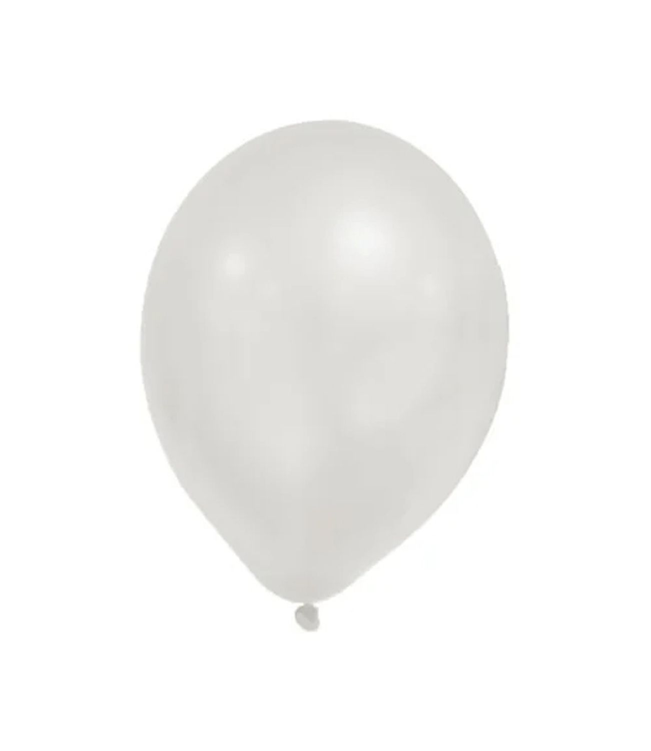 Metallic White Balloons 8 Pack