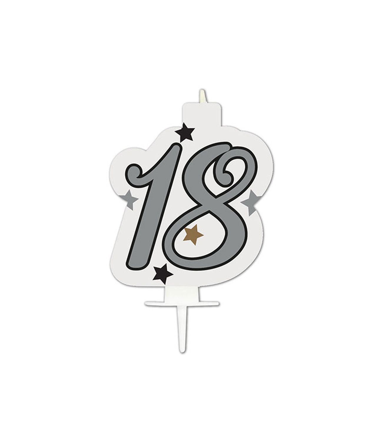 18th Birthday Candle Silver