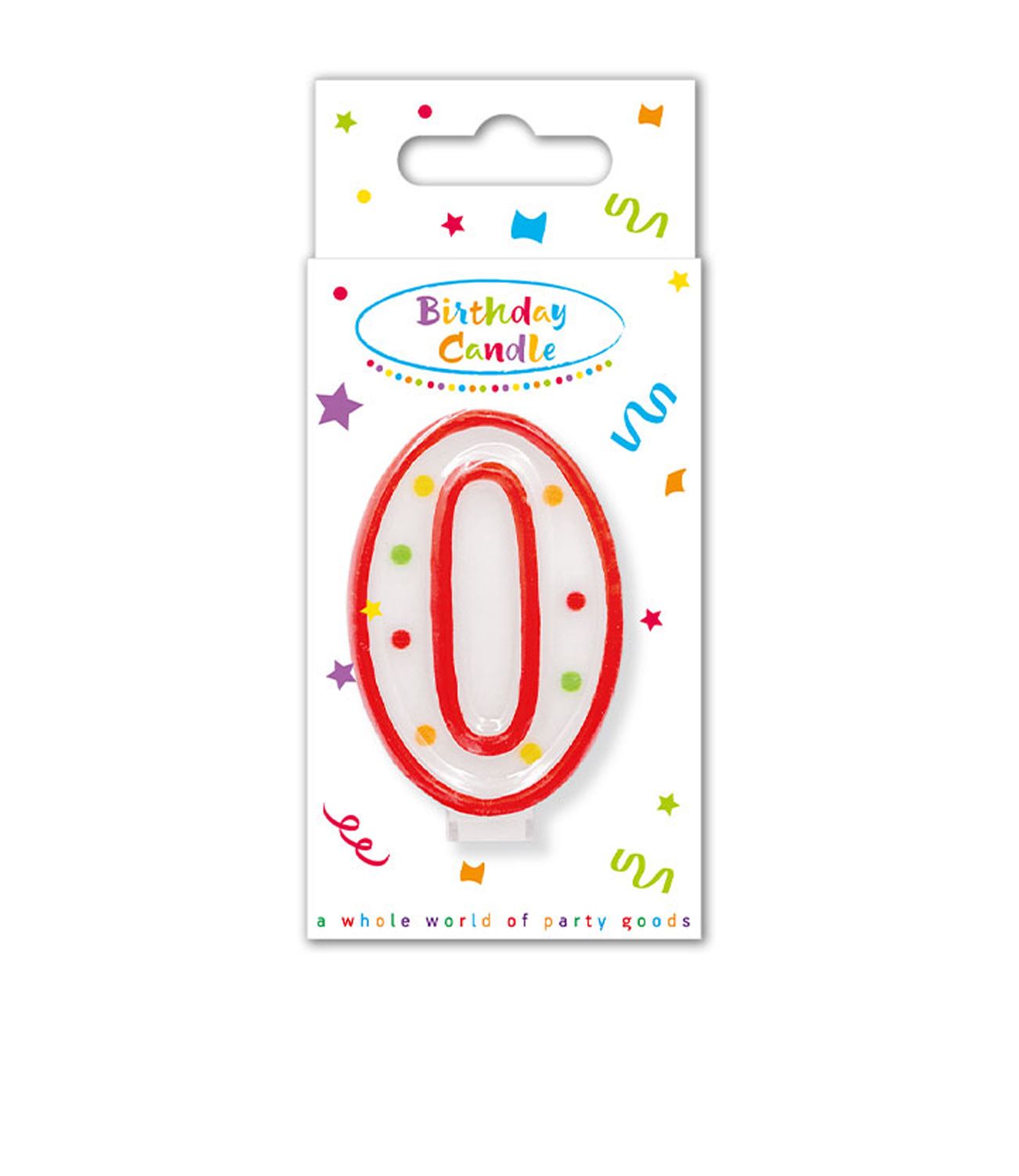 Number 0 Dotted Birthday Candle