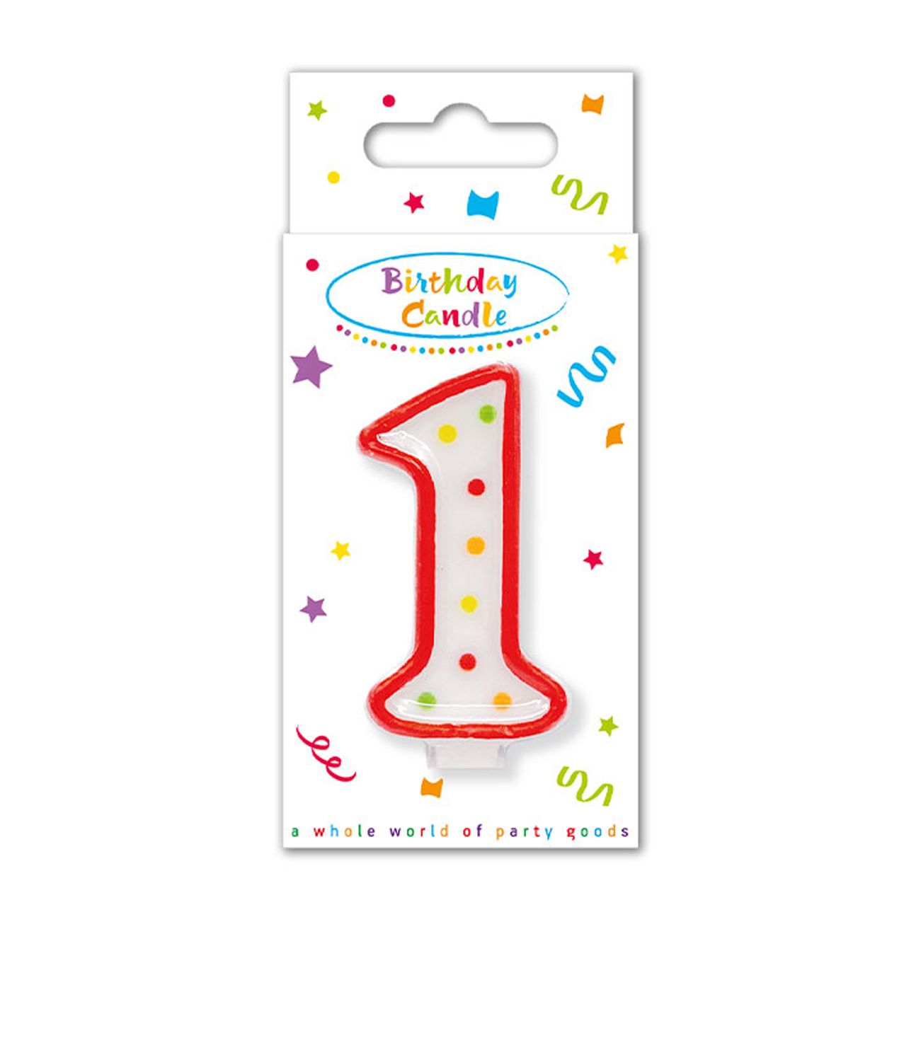 Number 1 Dotted Birthday Candle