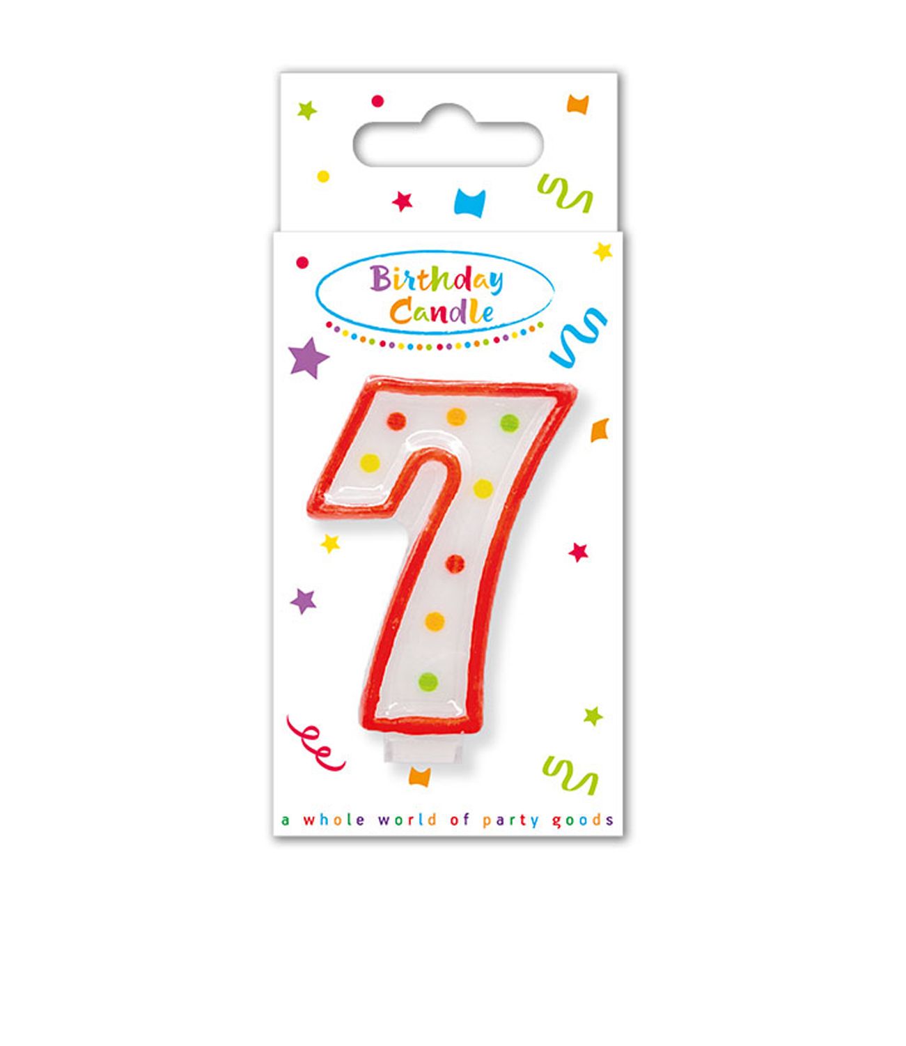 Number 7 Dotted Birthday Candle