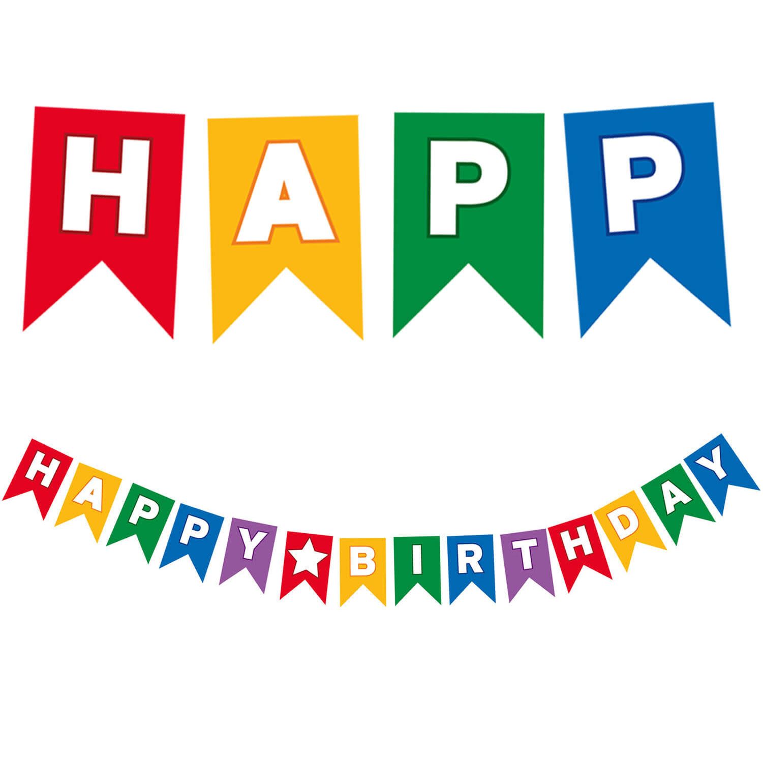 Happy Birthday Flag Banner