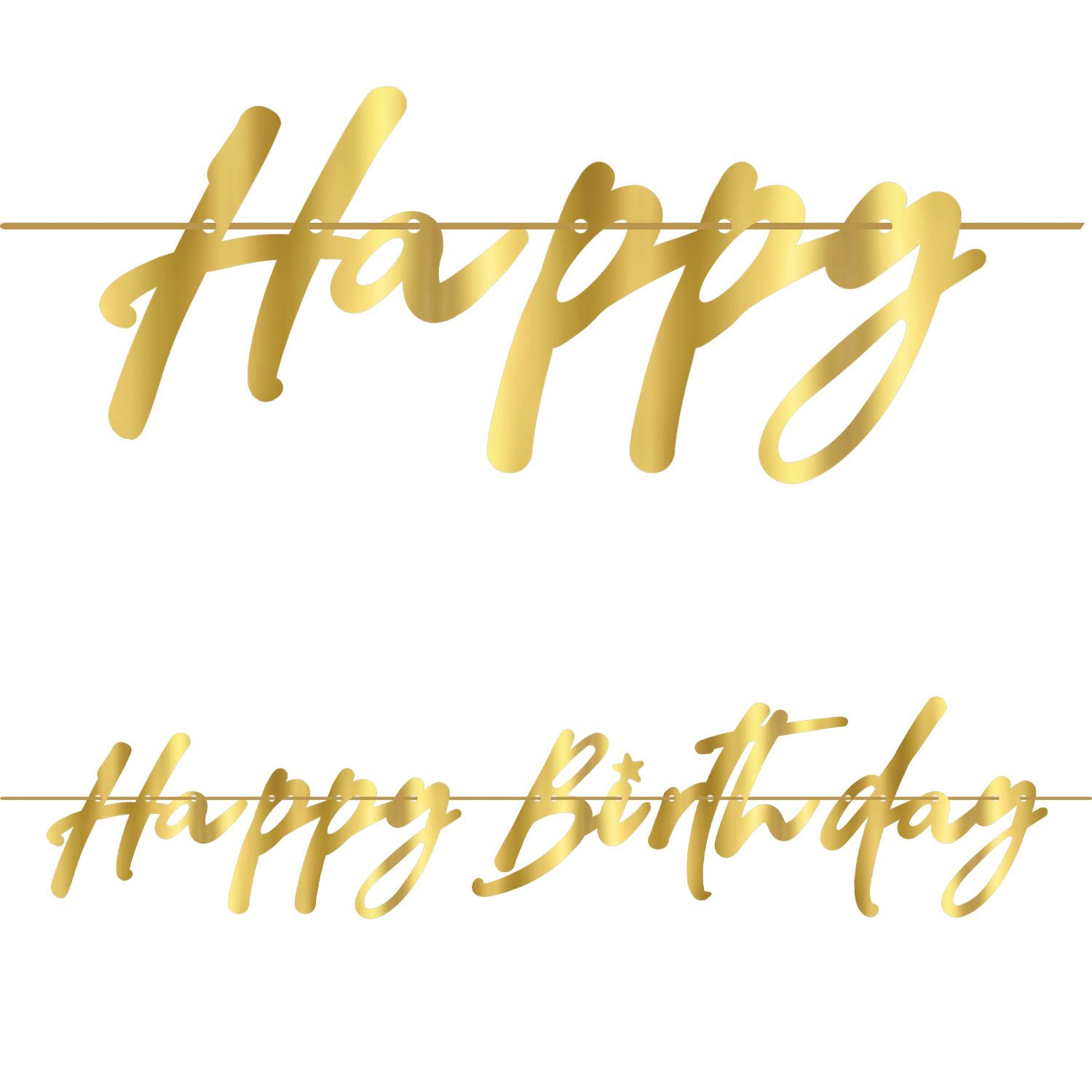 Happy Birthday Gold Banner