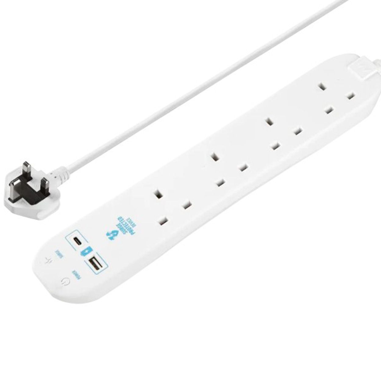 4 SOCKET 2M SURGE PROTECT EXTENSION LEAD