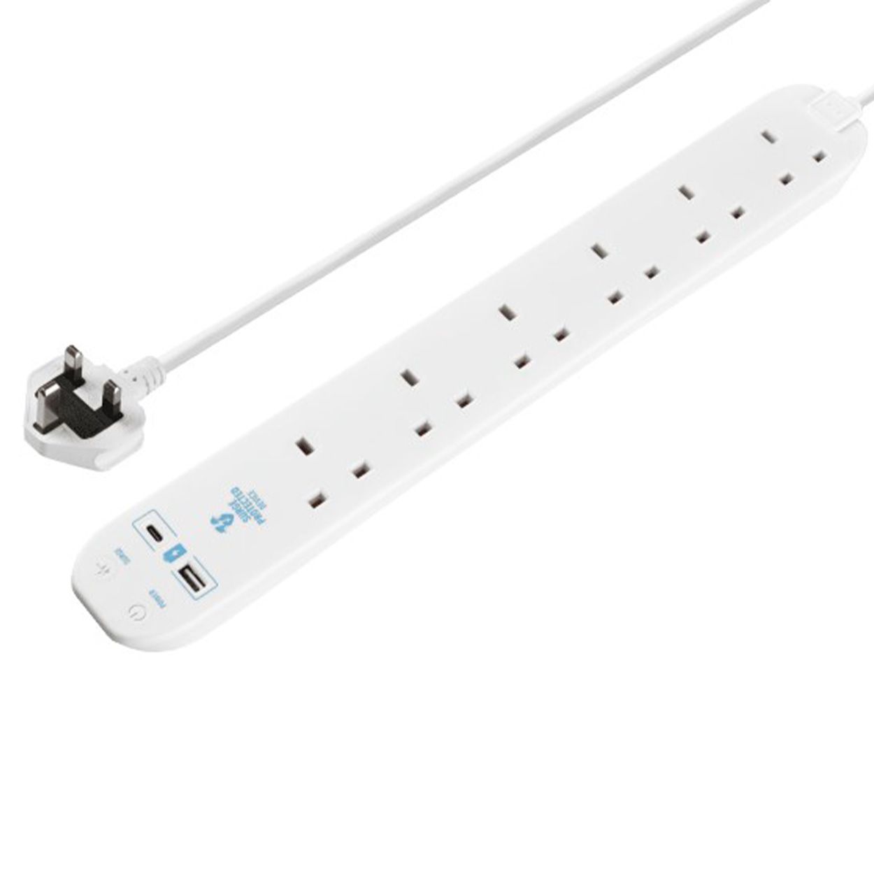6 SOCKET 2M SURGE PROTECT EXTENSION LEAD
