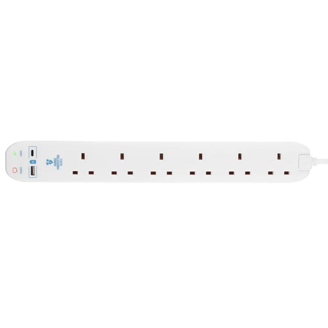 6 SOCKET 2M SURGE PROTECT EXTENSION LEAD