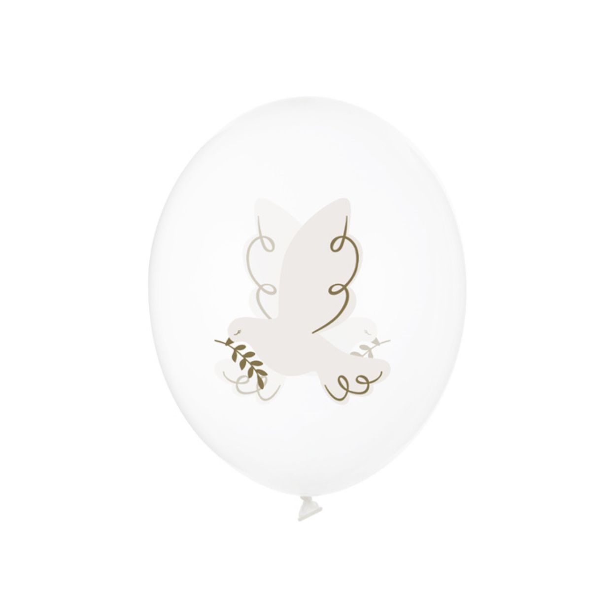 Dove Latex Balloons 6 Pack Assorted