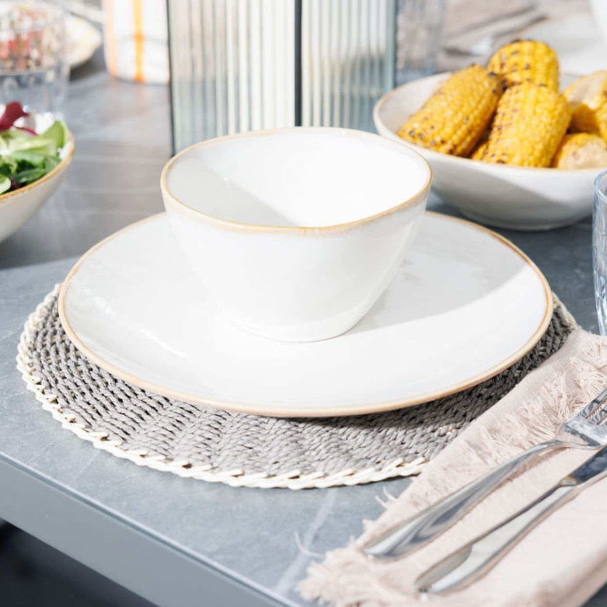 Tabo Cereal Bowl White 14cm