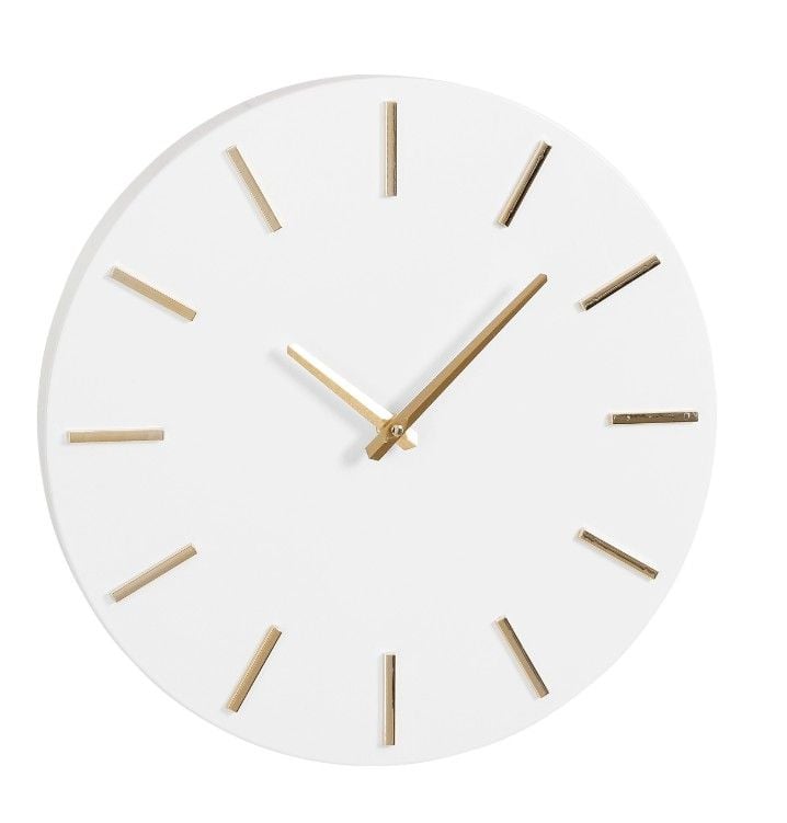 Brixen Wall Clock Aluminium White 35cm