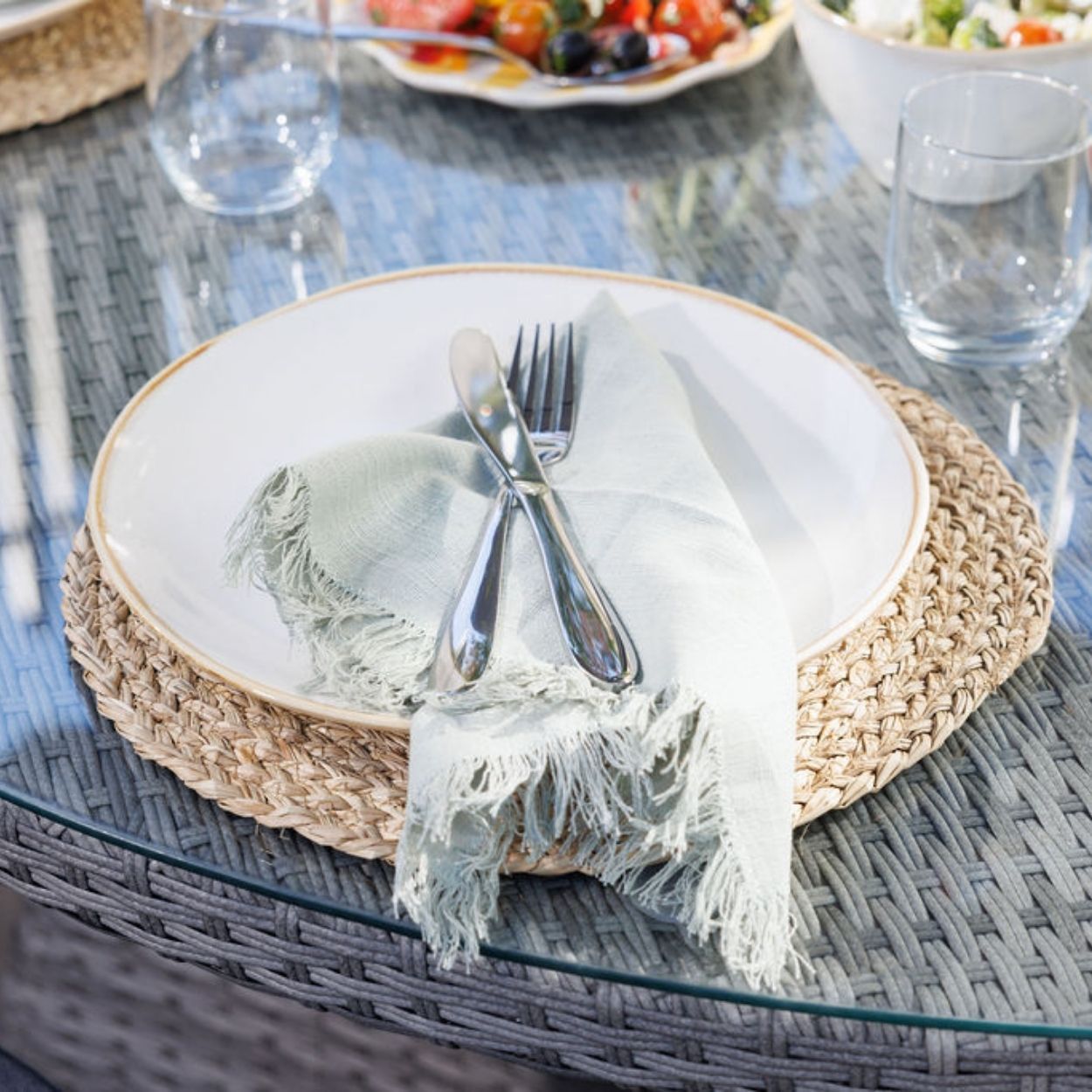 Villia Napkin Green 4 Pack 40x40cm