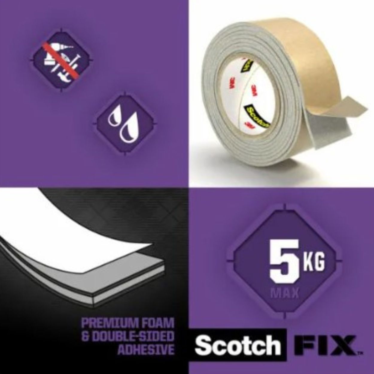 Scotch-FIX Mirror Double-Sided Mounting Tape