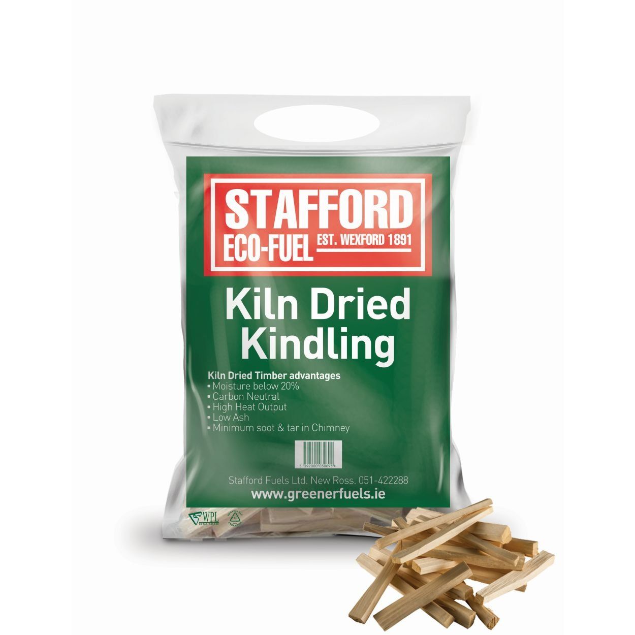 Strafford Magiflame 20kg x15, WillowWarm Briquettes x20 Kiln Dried Kindling x5