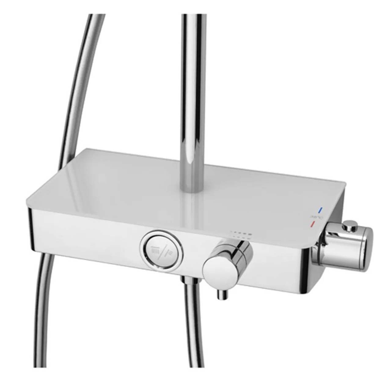 Triton Push Button Bar Diverter Mixer - Chrome