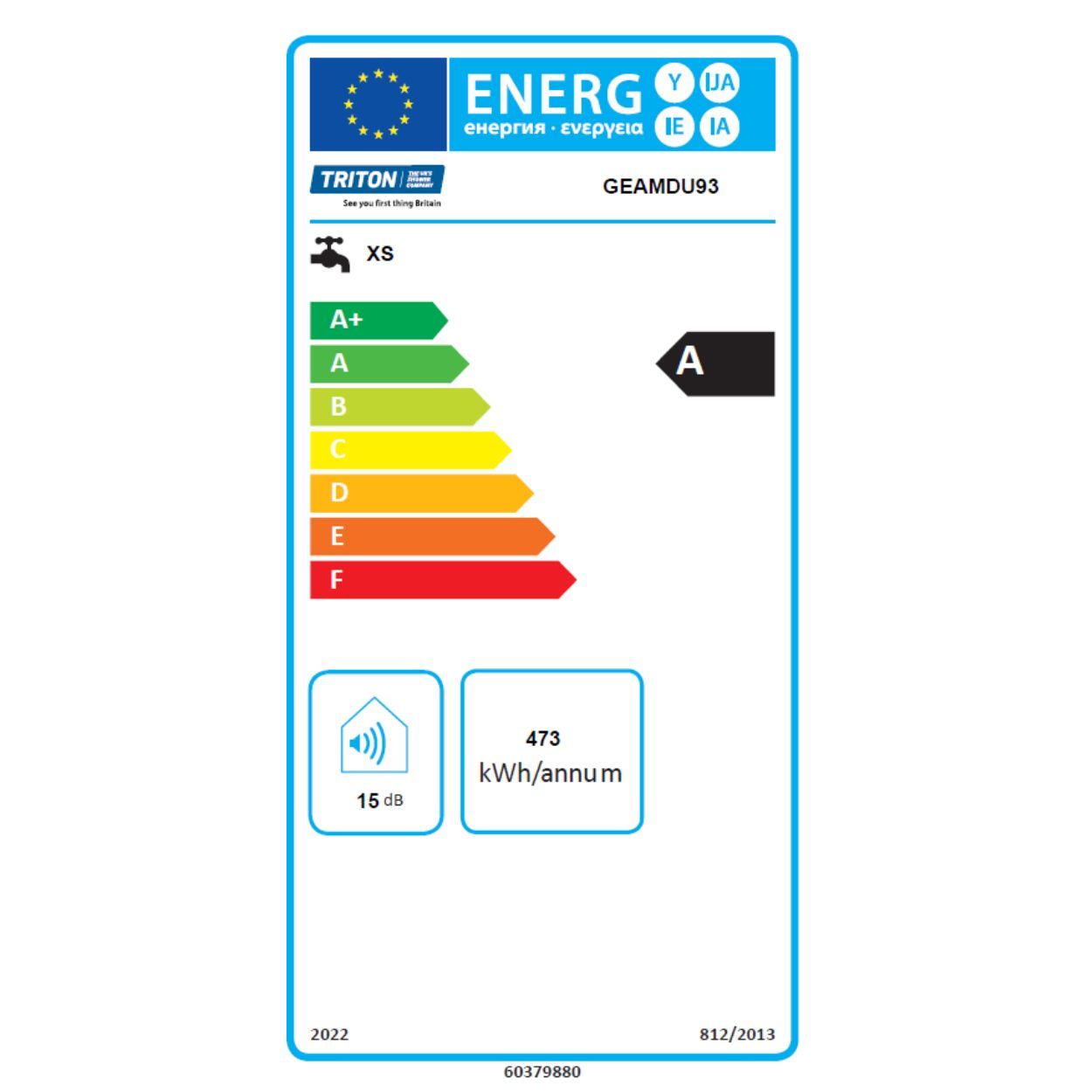 Triton Amore Electric Shower - Gloss Black