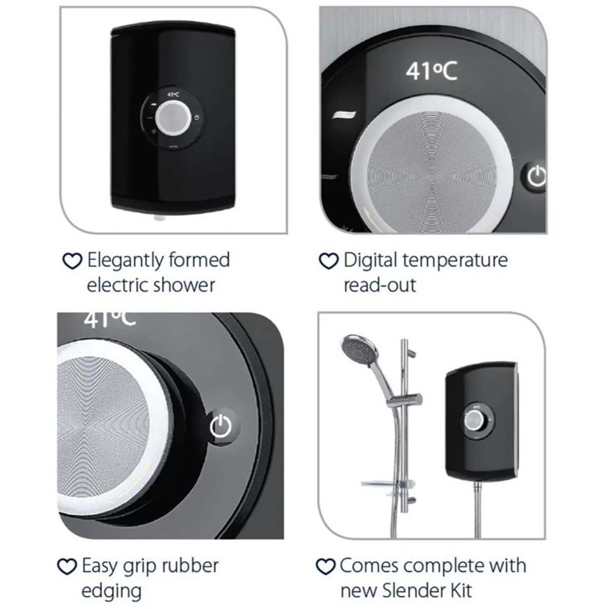 Triton Amore Electric Shower - Gloss White