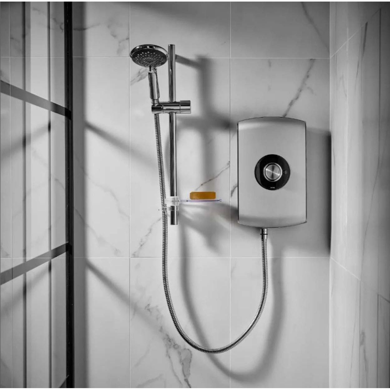 Triton Amore Electric Shower - Brushed Steel