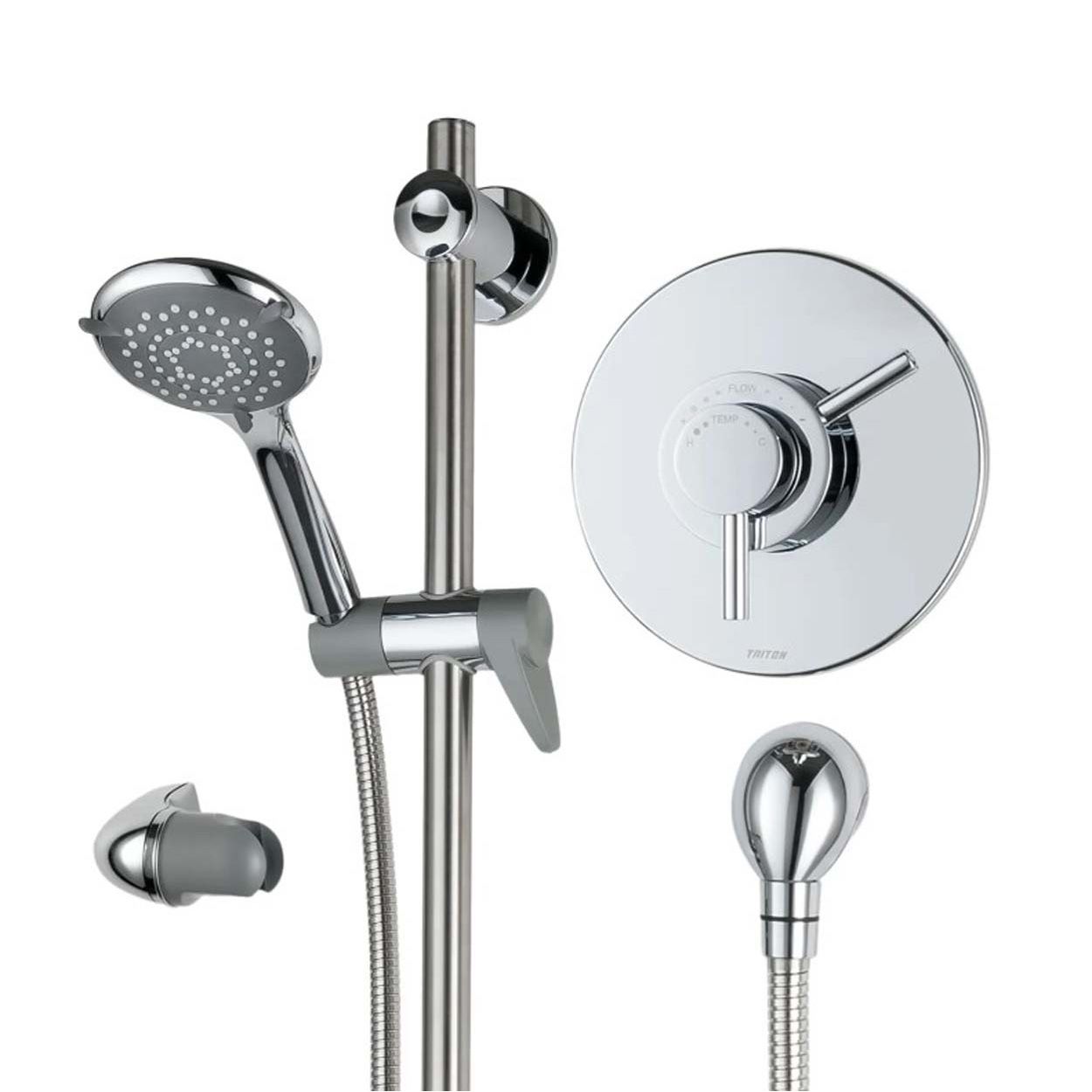 Triton Elina Concentric Mixer Valve And Grab Rail Kit