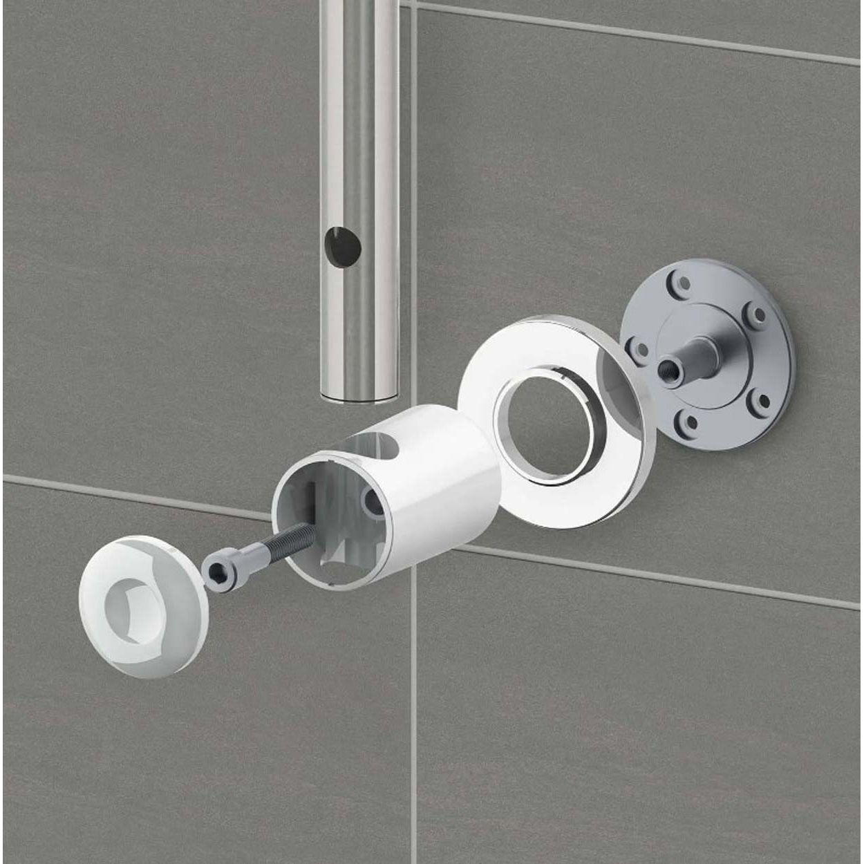 Triton Inclusive Shower Kit With Grab Rail - Chrome