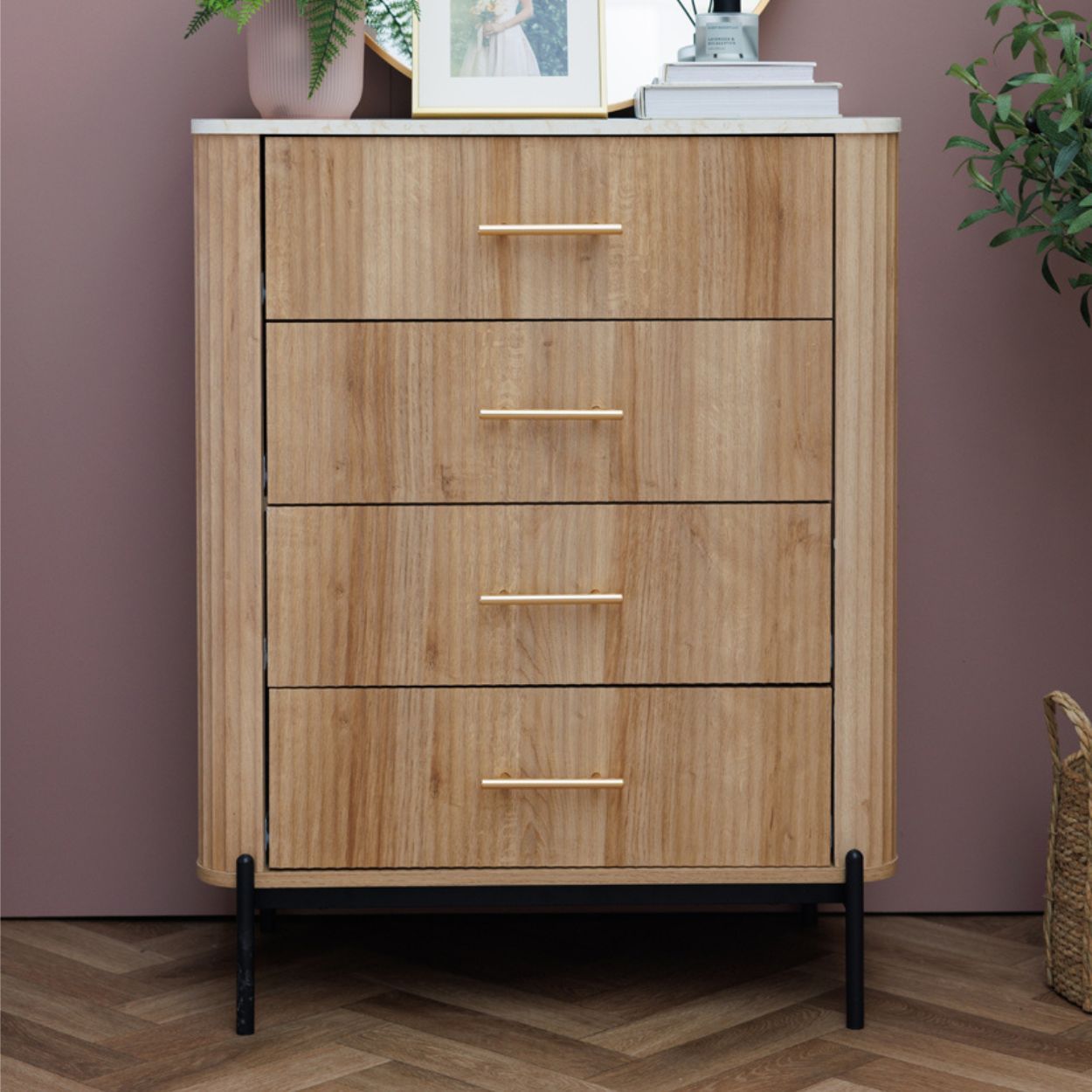 Vienna Marble Ribbed Dresser