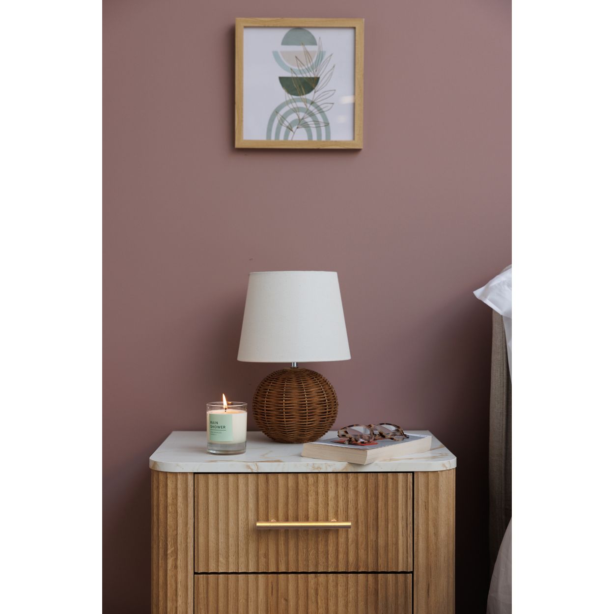 Vienna Marble Ribbed Nightstand