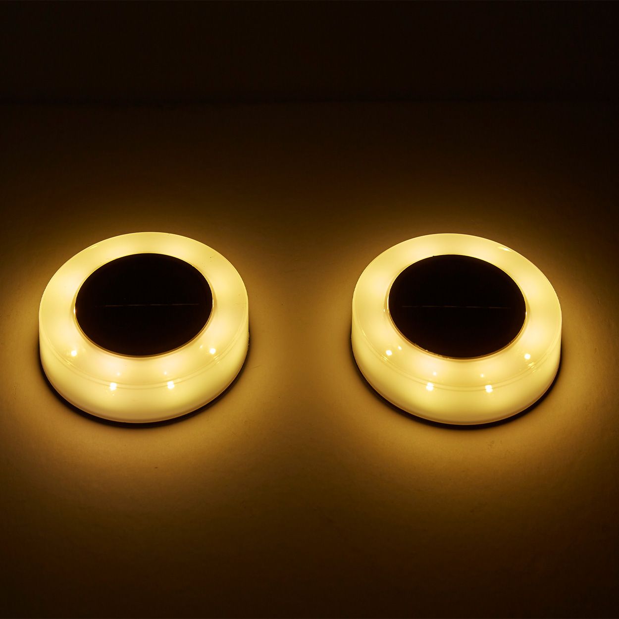 Solar pad Wall lights warm white 2 set