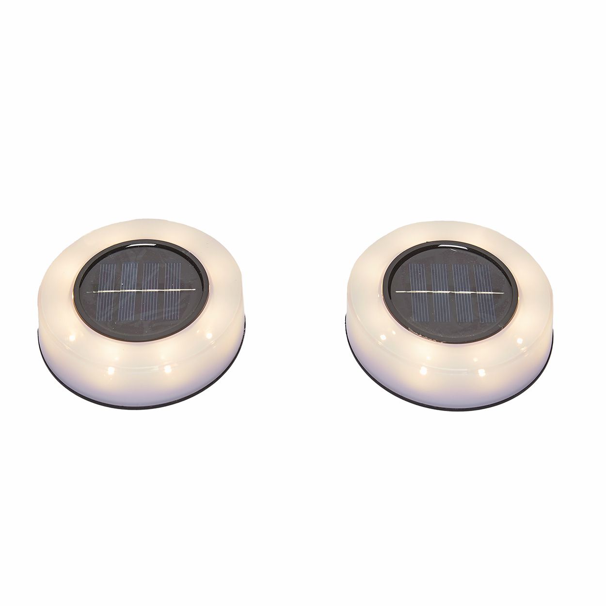 Solar pad Wall lights warm white 2 set