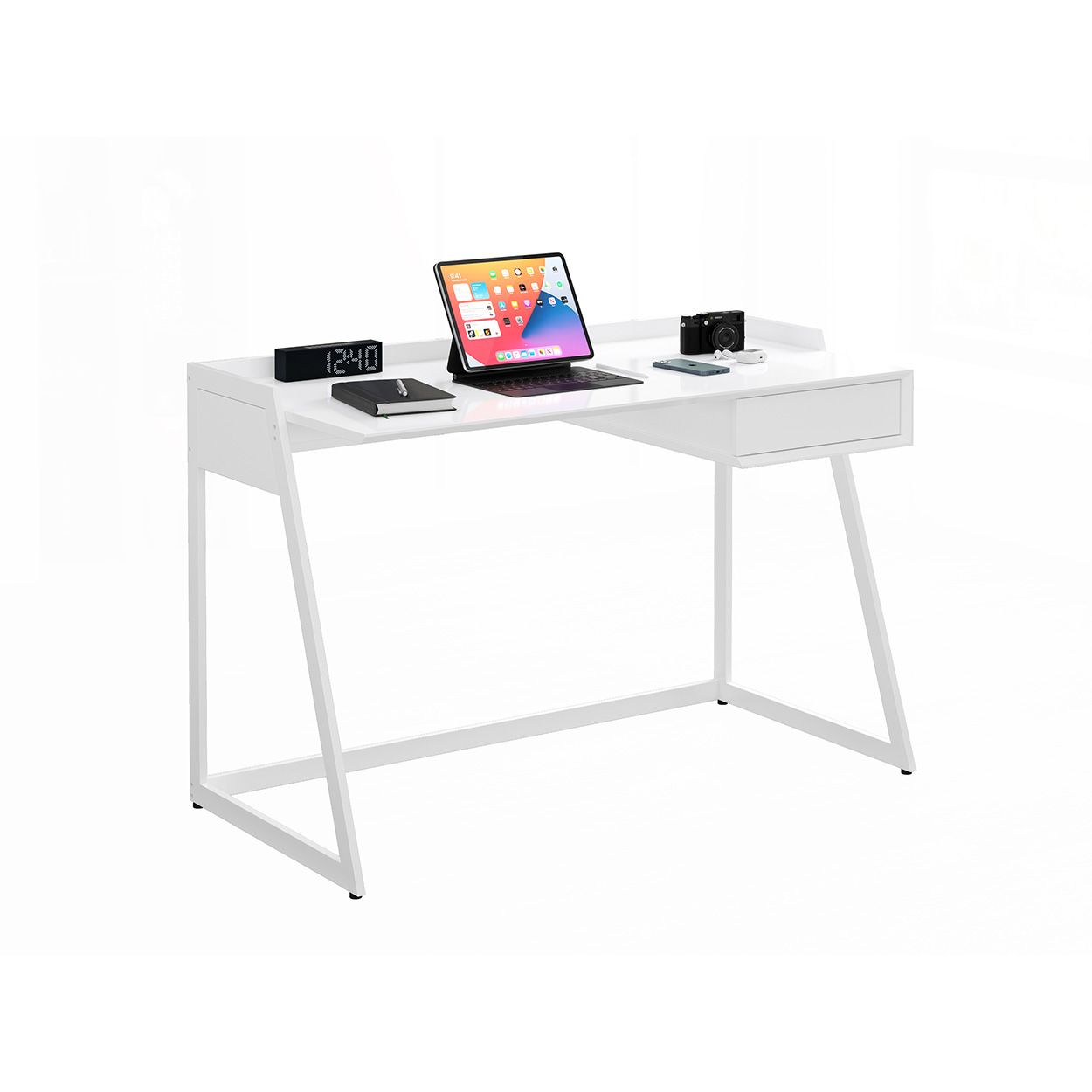 White High Gloss Desk 80x120x60cm