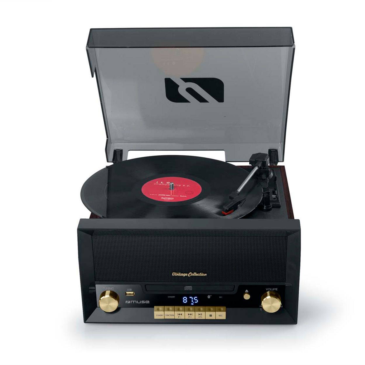 Muse Turntable Micro System 6 In1 Usb Port 20W
