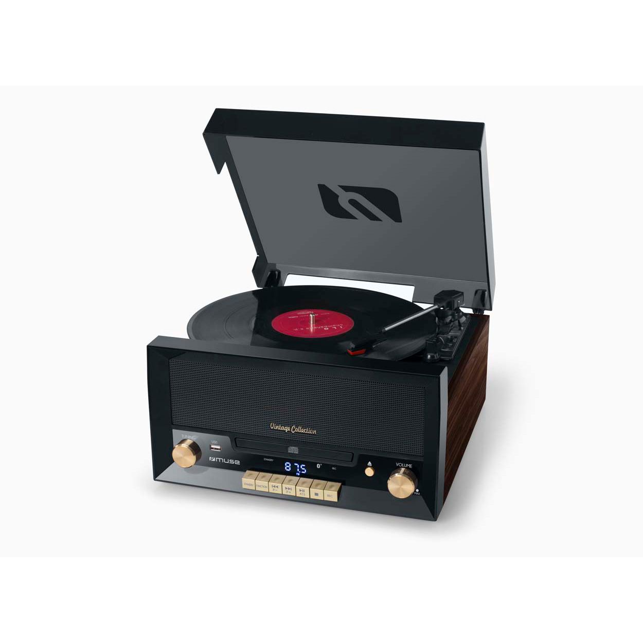 Muse Turntable Micro System 6 In1 Usb Port 20W