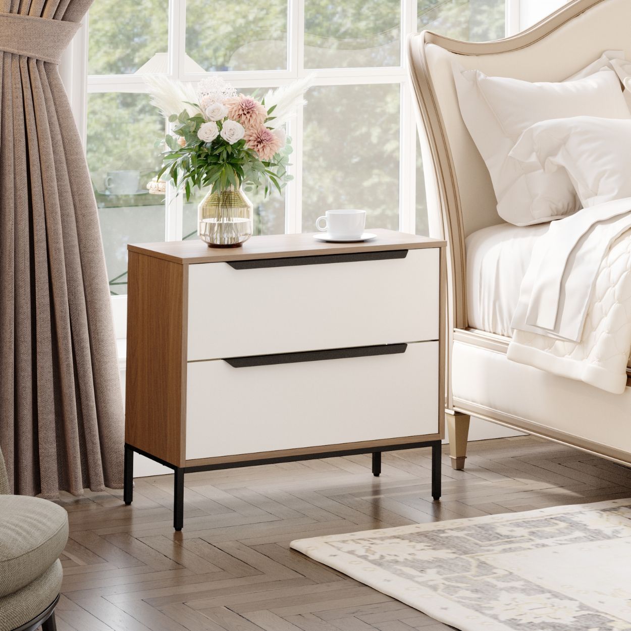 Kate 2 Drawer Night Stand Unit
