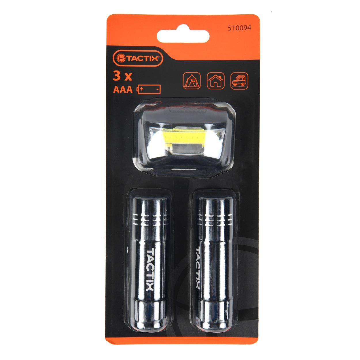 Tactix Head Light & 2Pk Torches