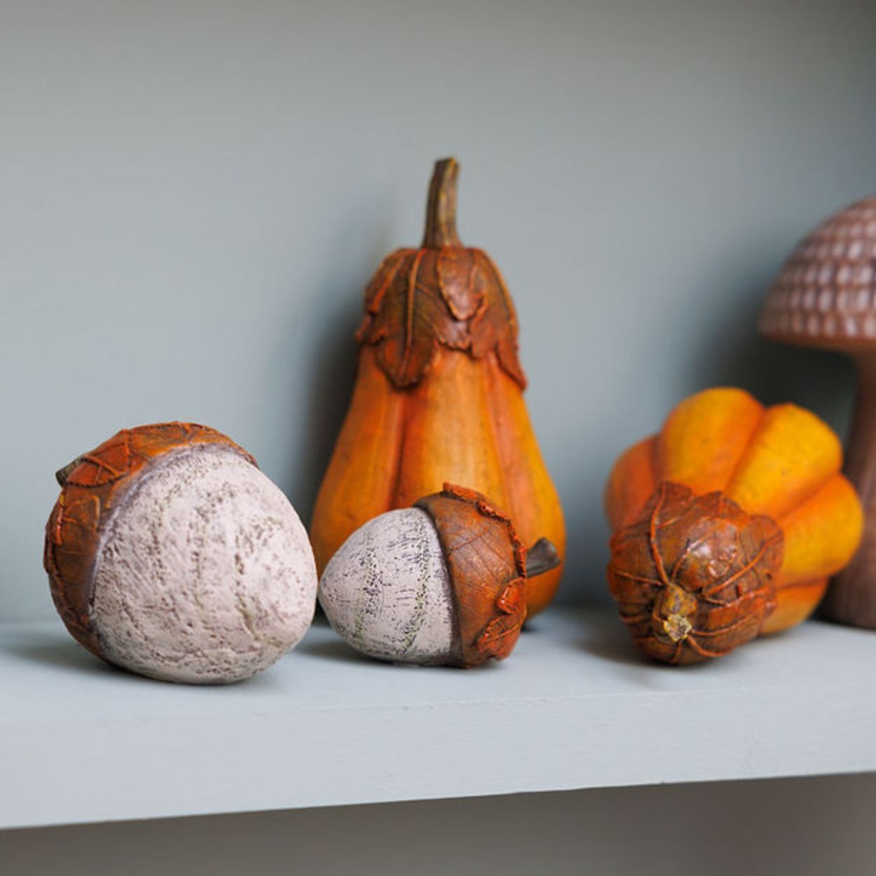 Orange Acorn Ornament 8cm 
