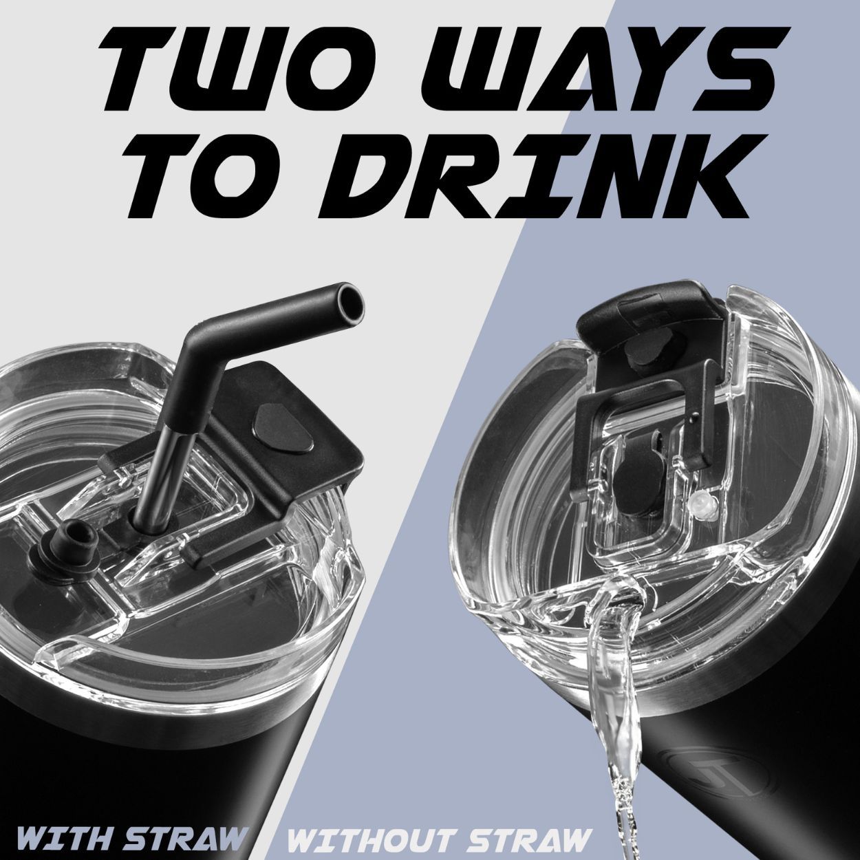 Stainless Steel Mug With Handle 40 oz Black 