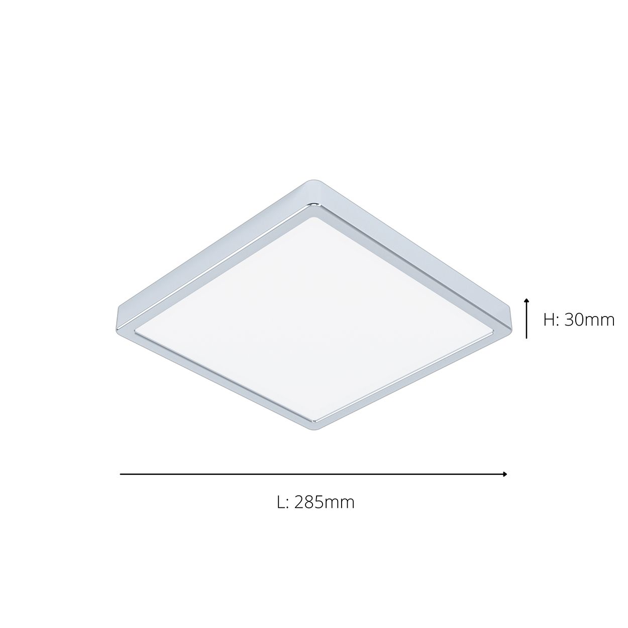 EGLO Fueva 5 Chrome Plastic & Steel LED Surface Mounted Ceiling Light