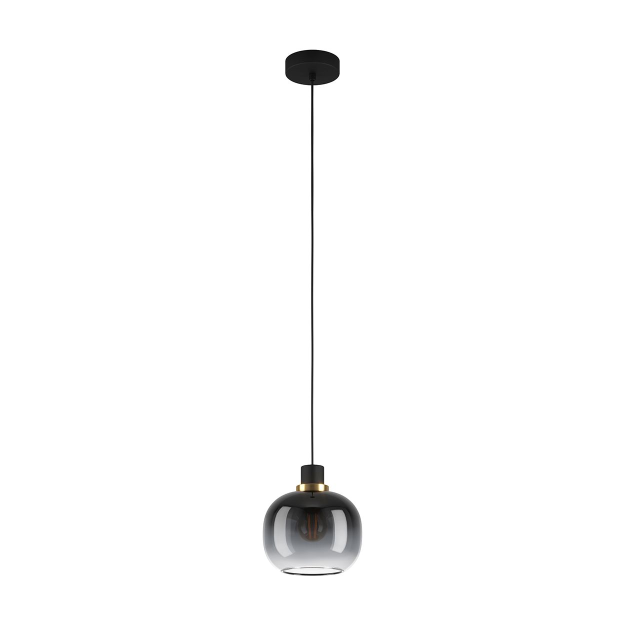 EGLO Oilella 1-Light Black To Grey Gradient Hanging Pendant Light