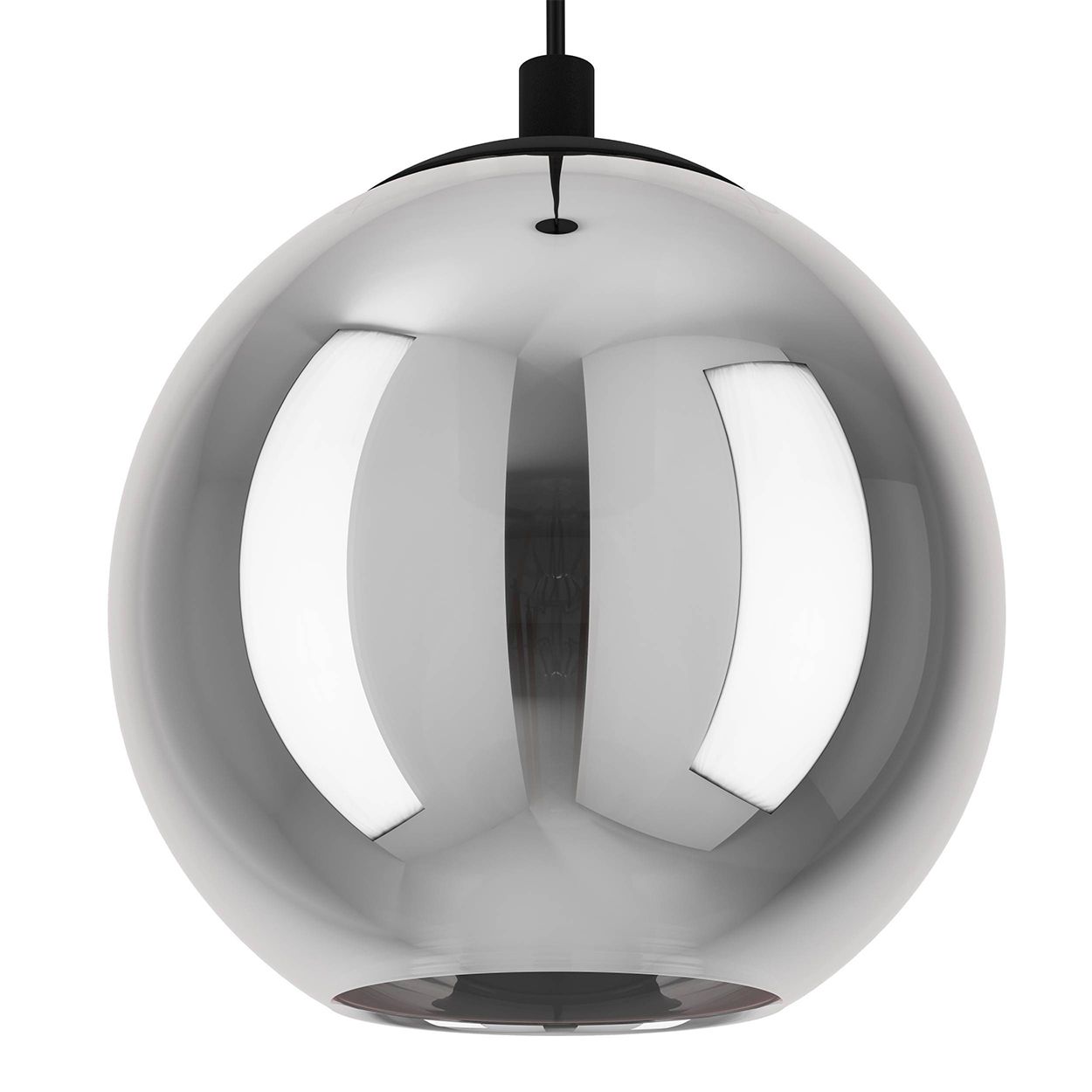 EGLO Ariscani Smoked Black Glass 3-Light Pendant