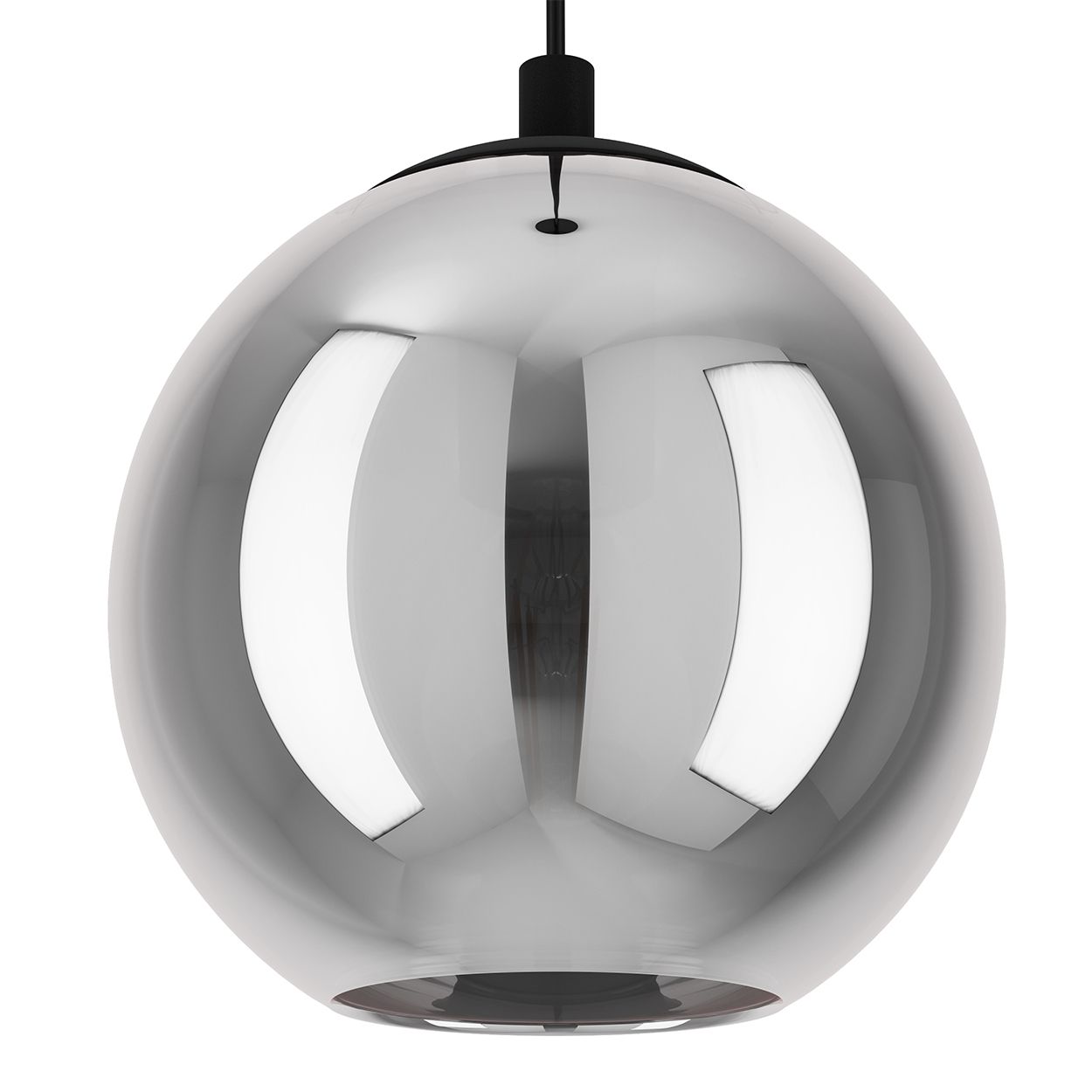 EGLO Ariscani Smoked Black Glass 3-Light Pendant