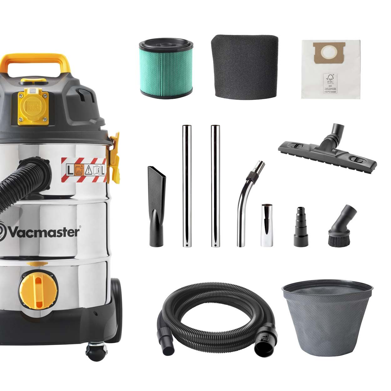 Vacmaster 110V L Class 30L Wet & Dry Vac with PTO