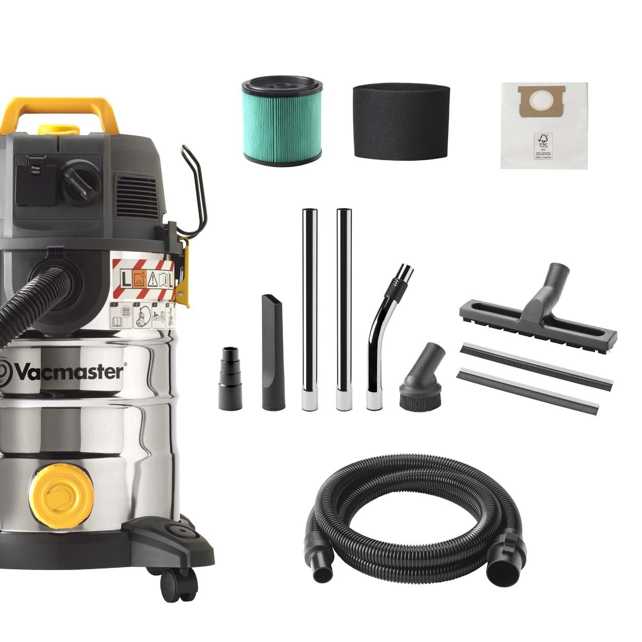 Vacmaster L Class 30L Wet and Dry Vacuum with PTO & PCF