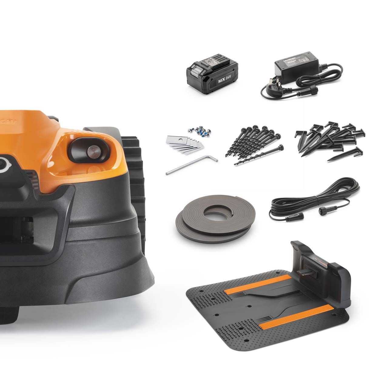 LawnMaster OcuMow 18 Drop and Mow Robotic Mower with Docking Station