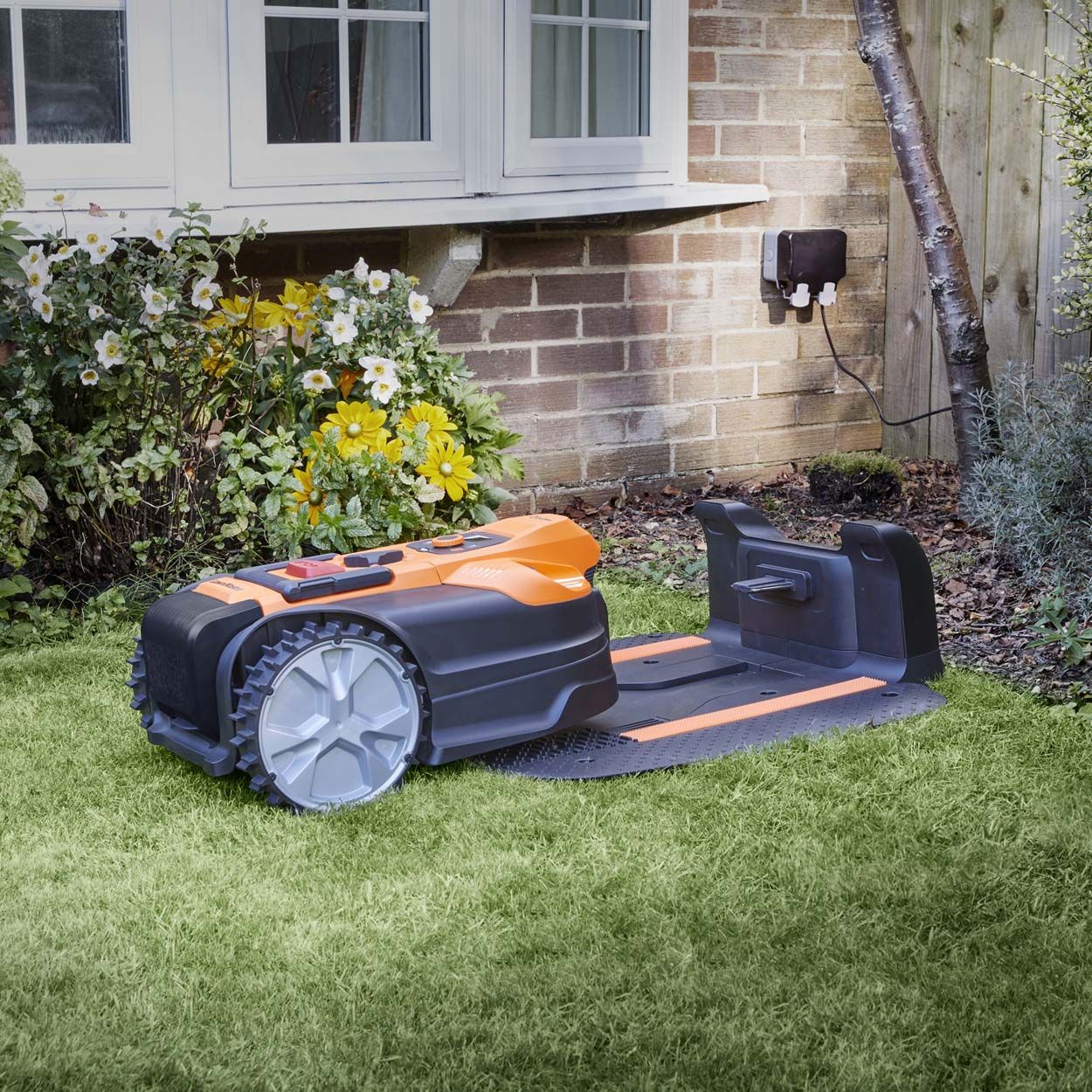LawnMaster OcuMow 18 Drop and Mow Robotic Mower with Docking Station