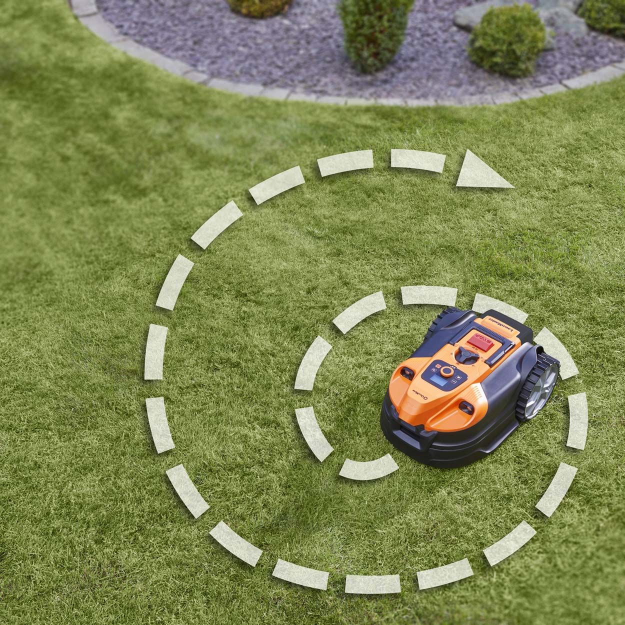 LawnMaster OcuMow 18 Drop and Mow Robotic Mower with Docking Station