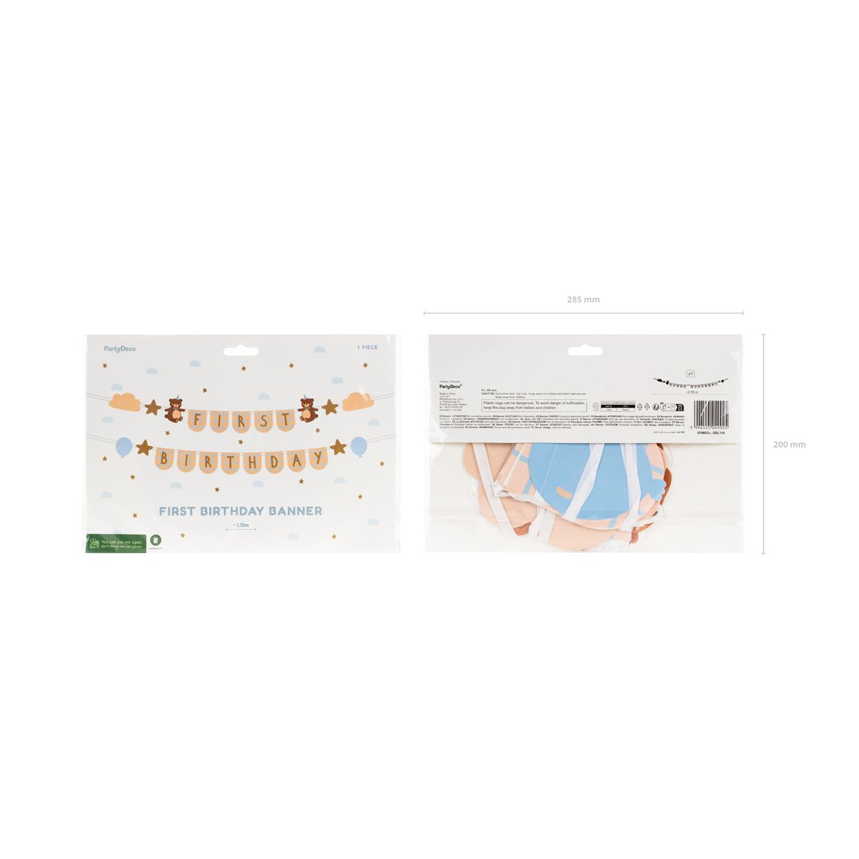 First Birthday Banner Bears