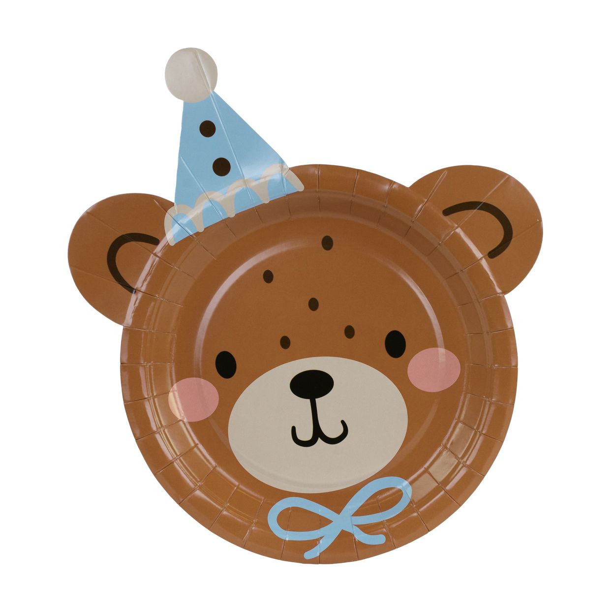 Teddy Bear Head Plates 21x23cm 6 Piece