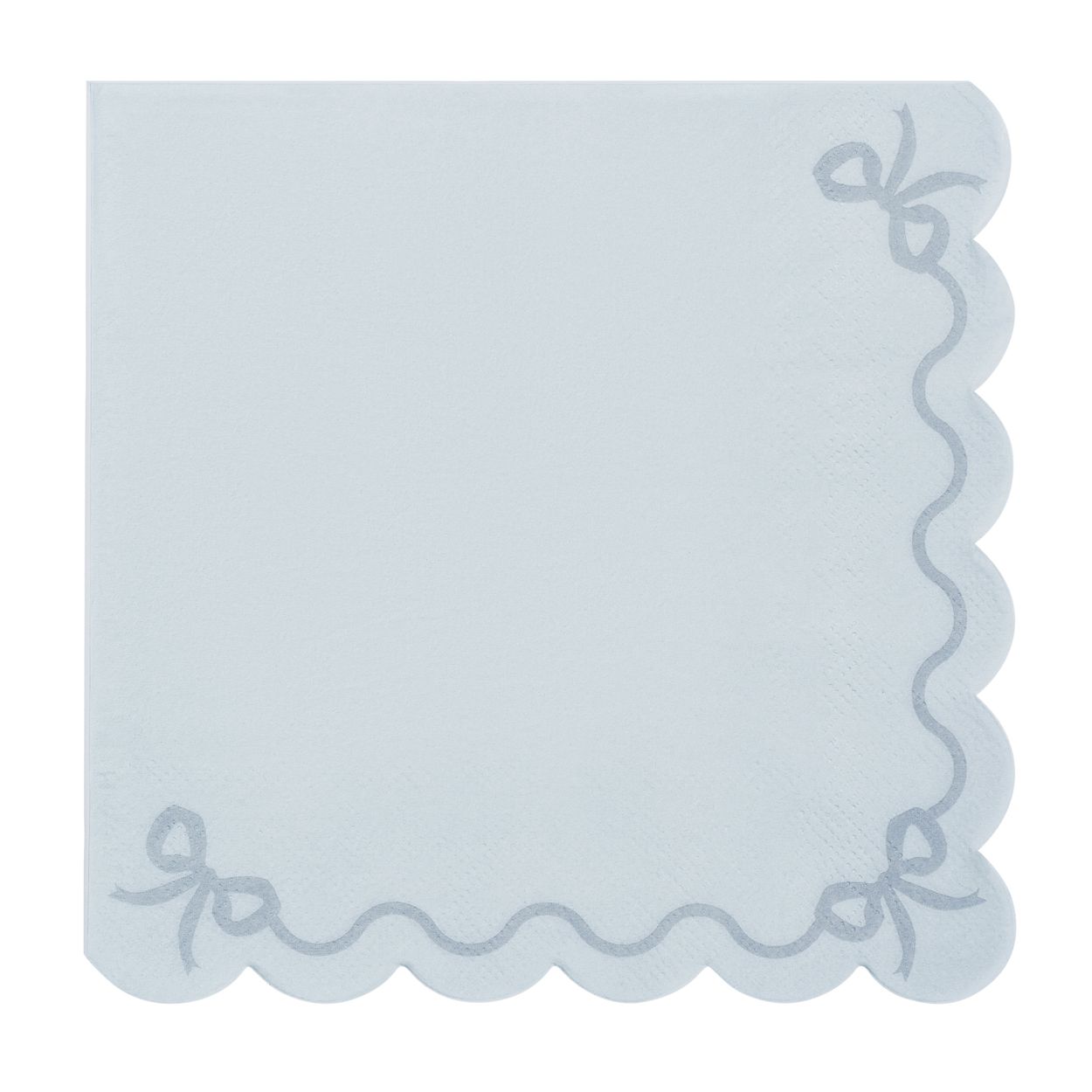Ruffled Misty Blue Napkins 12 Piece